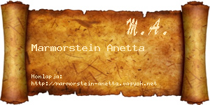 Marmorstein Anetta névjegykártya